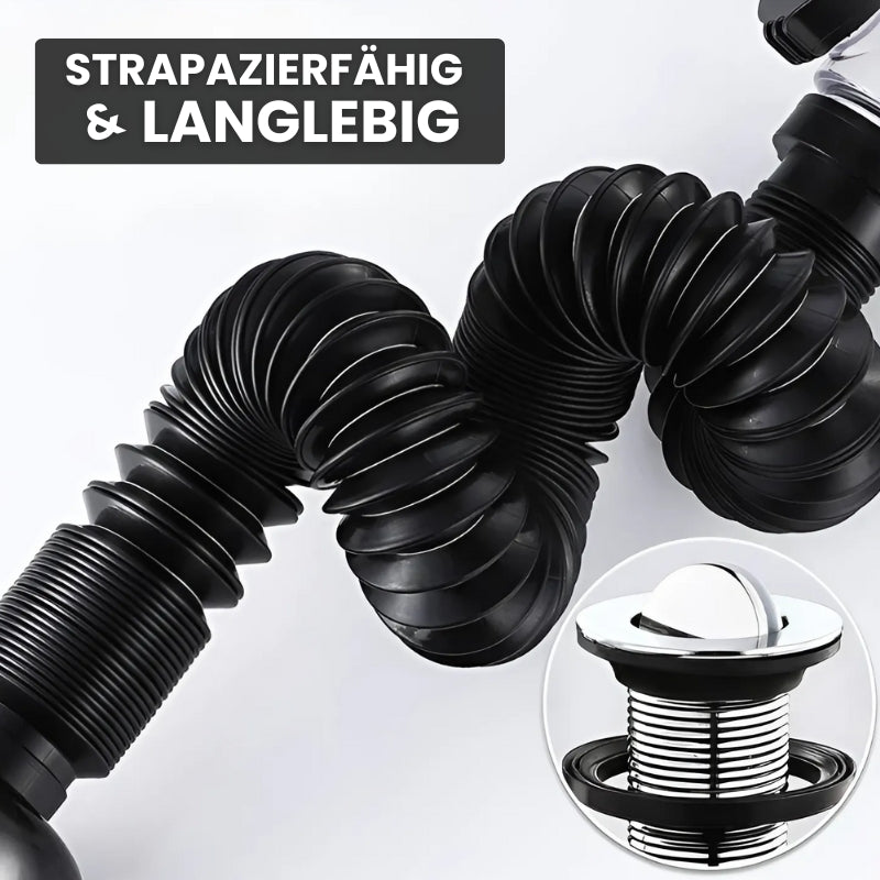 Flexible Anti-Clog and Odor Control Drain Pipe System for Sink and Kitchen