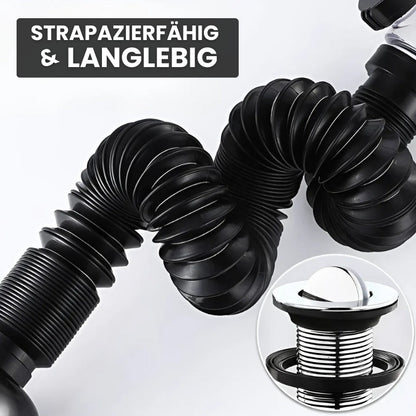 Flexible Anti-Clog and Odor Control Drain Pipe System for Sink and Kitchen