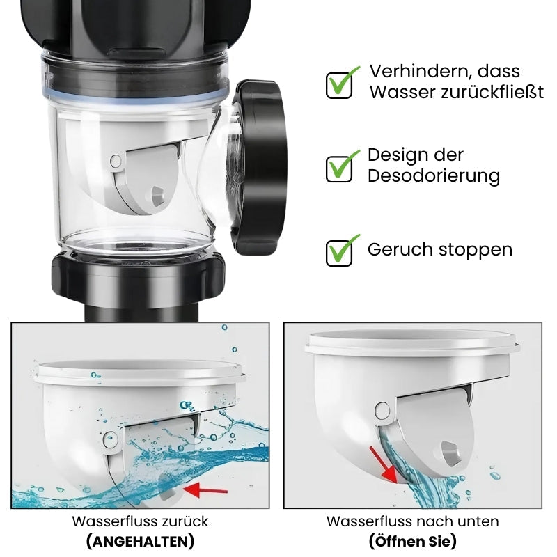 Flexible Anti-Clog and Odor Control Drain Pipe System for Sink and Kitchen