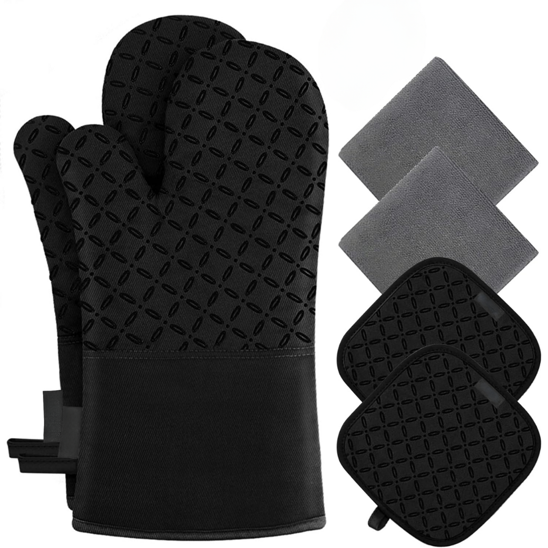 Silicone Oven Mitts Set of 6 – Heat Resistant up to 260°C