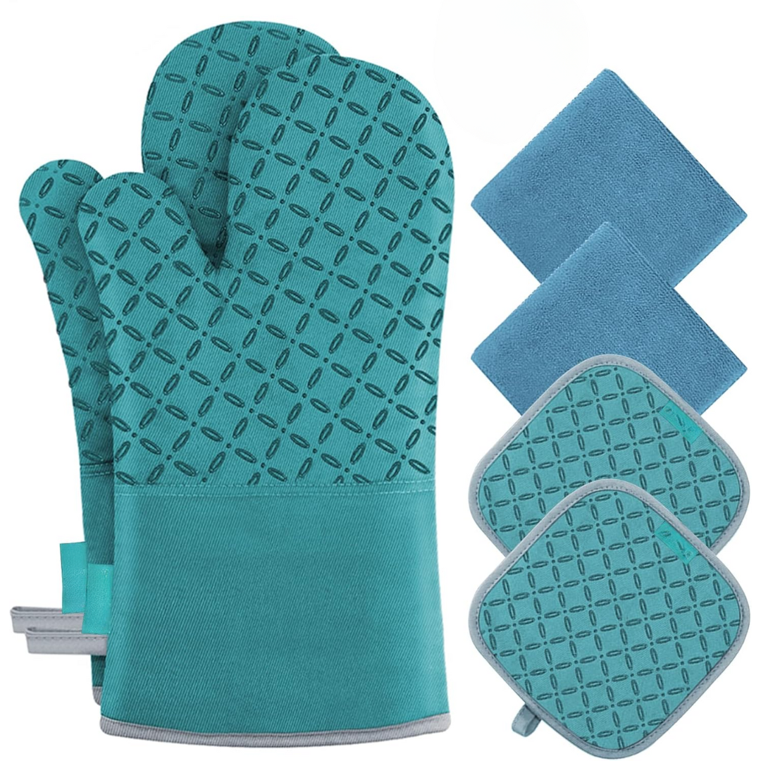 Silicone Oven Mitts Set of 6 – Heat Resistant up to 260°C