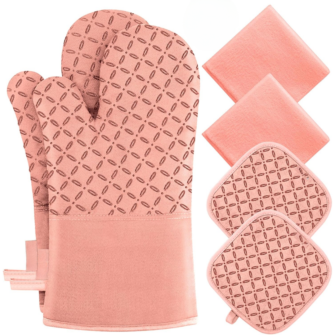 Silicone Oven Mitts Set of 6 – Heat Resistant up to 260°C