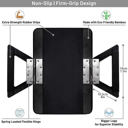 Versatile Bamboo Clip-On Side Table for Easy Living