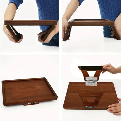 Versatile Bamboo Clip-On Side Table for Easy Living