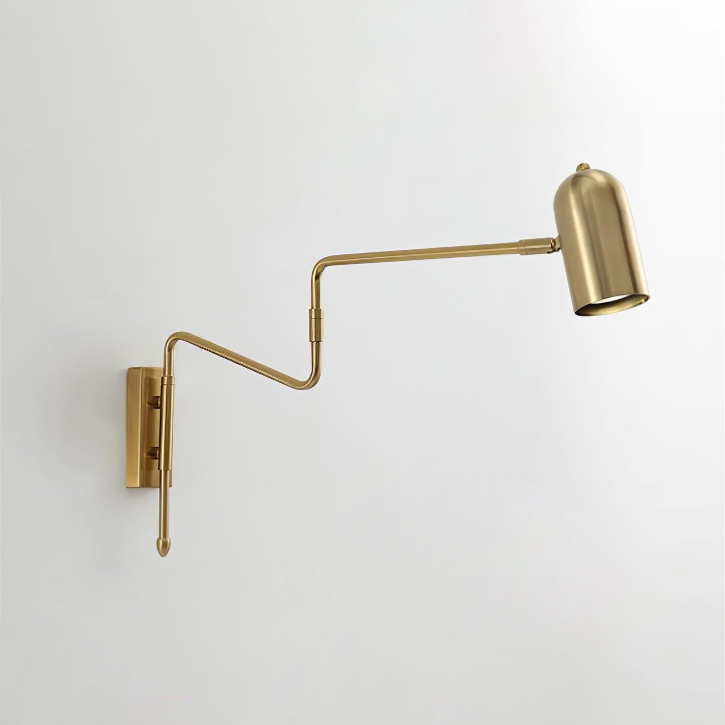 Wall-mounted Light Fixture with Adjustable Arm for Plug-in Use