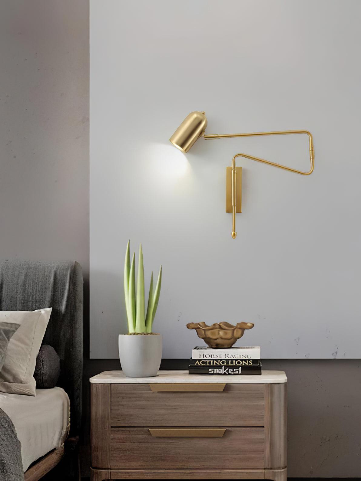 Wall Lamp with Adjustable Arm for Reading