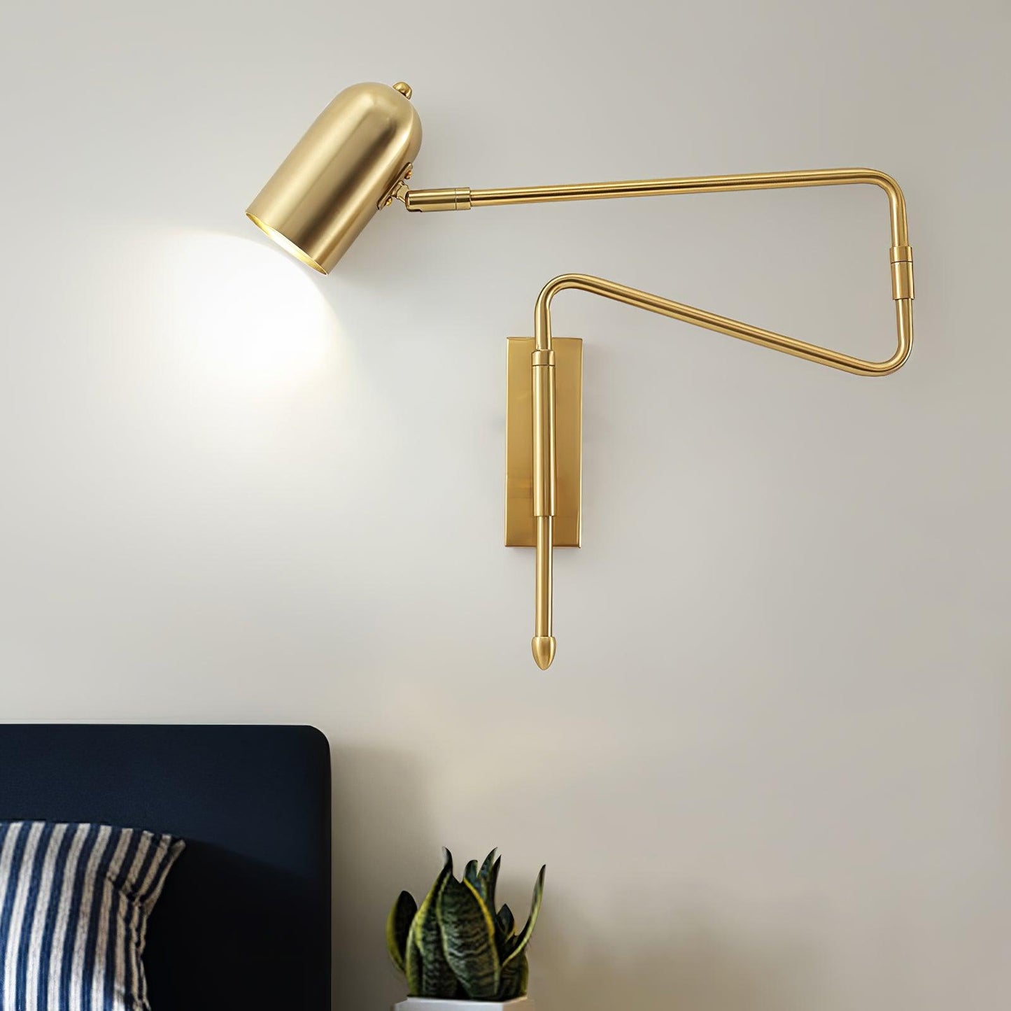Wall Lamp with Adjustable Arm for Reading