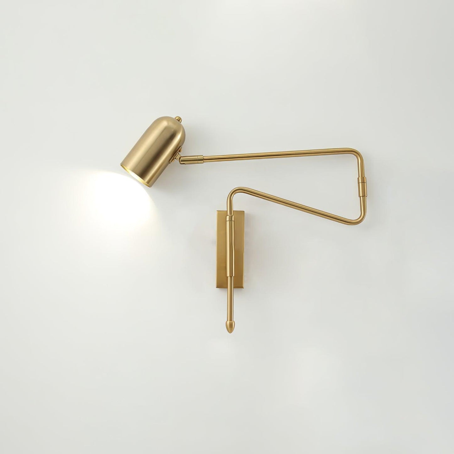 Wall-mounted Light Fixture with Adjustable Arm for Plug-in Use