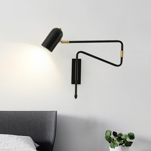 Wall Lamp with Adjustable Arm for Reading