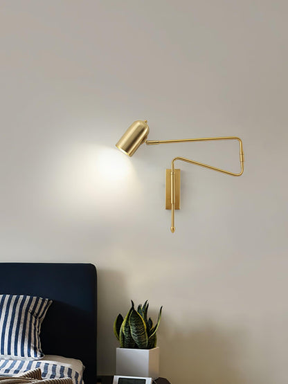 Wall Lamp with Adjustable Arm for Reading