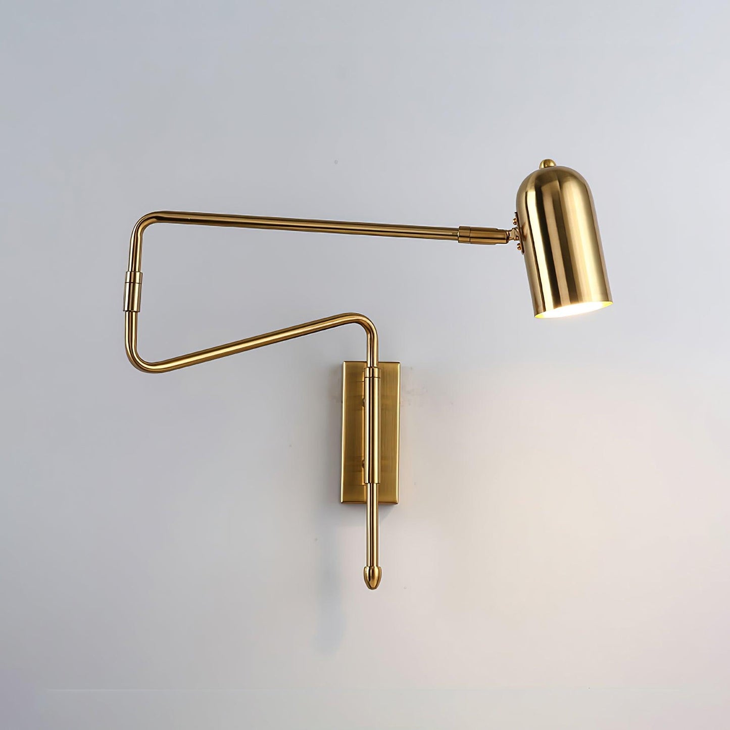 Wall-mounted Light Fixture with Adjustable Arm for Plug-in Use