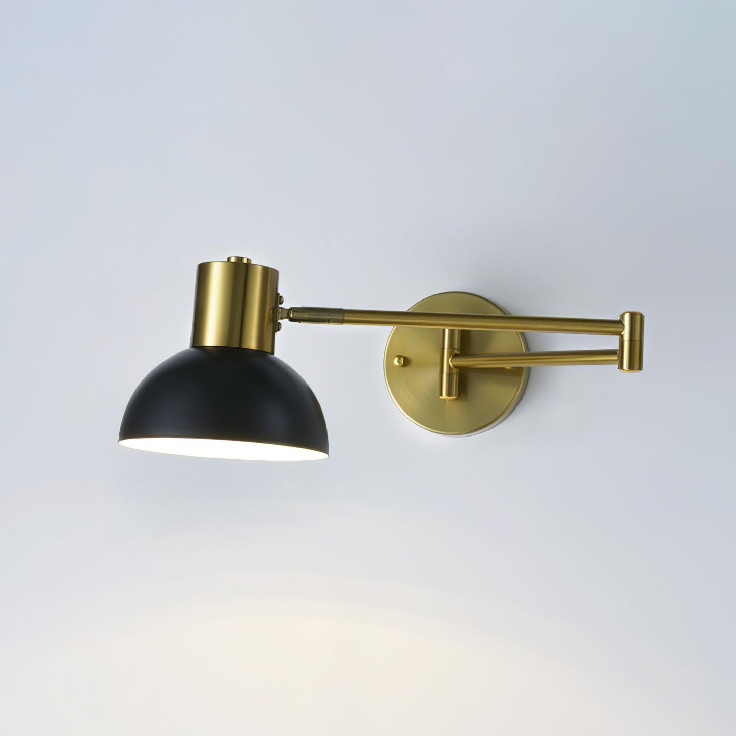 Wall-mounted Light Fixture with Adjustable Arm for Plug-in Use