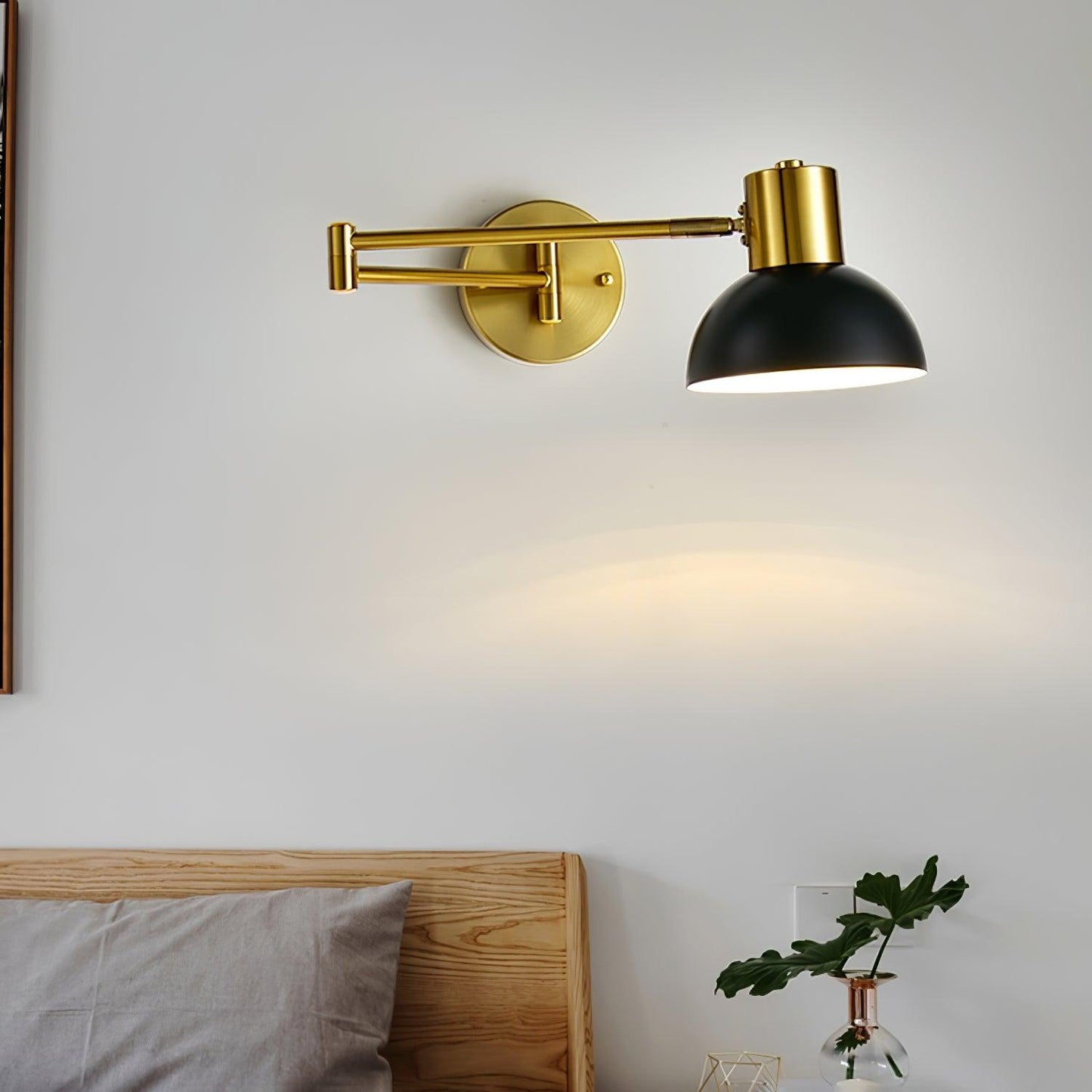 Wall Lamp with Adjustable Arm for Reading