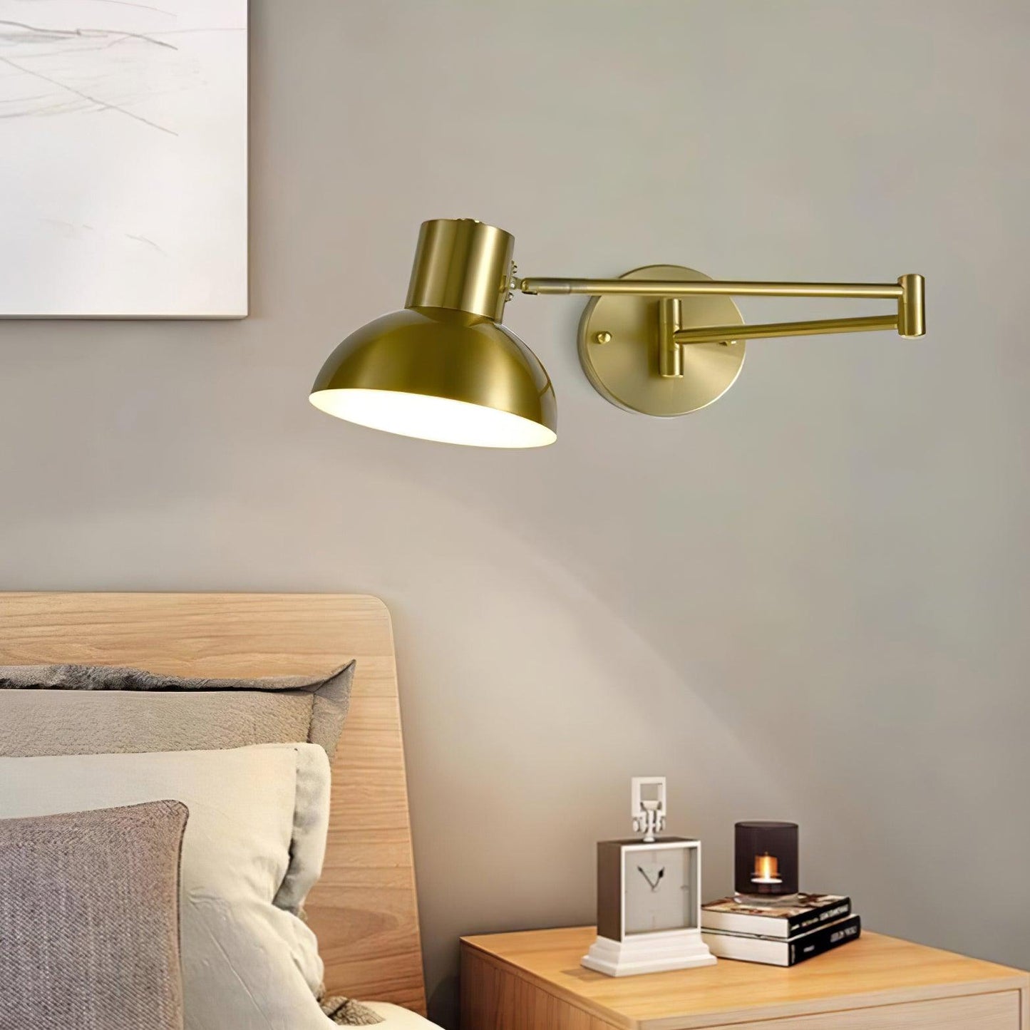 Wall Lamp with Adjustable Arm for Reading