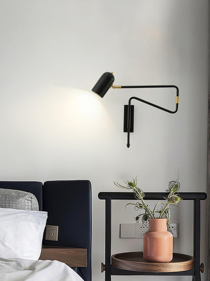 Wall Lamp with Adjustable Arm for Reading