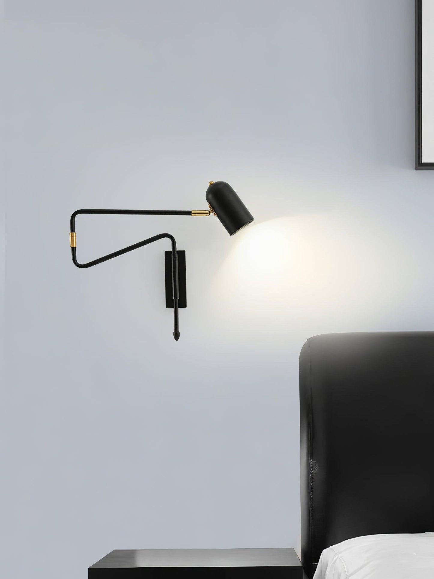 Wall Lamp with Adjustable Arm for Reading