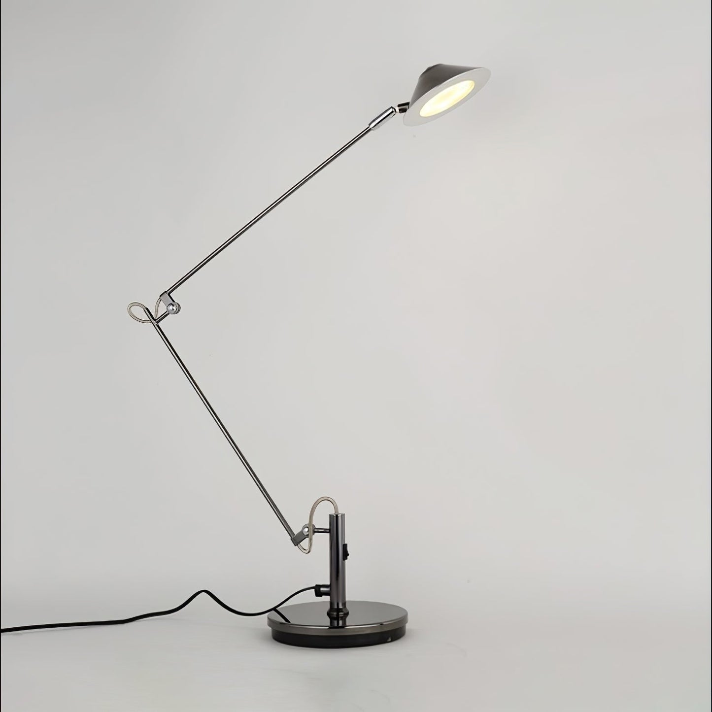Black Task Lamp for Office with Adjustable Arm