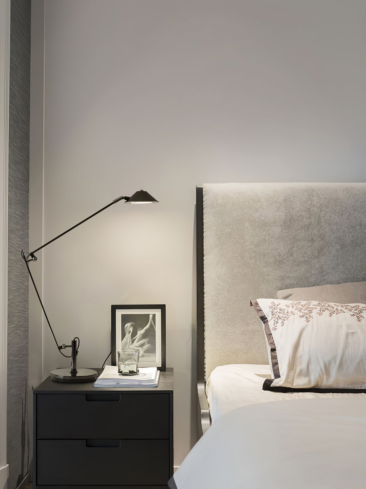 Black Task Lamp for Office with Adjustable Arm