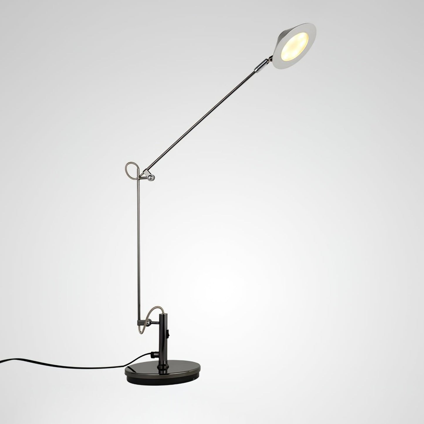 Black Task Lamp for Office with Adjustable Arm