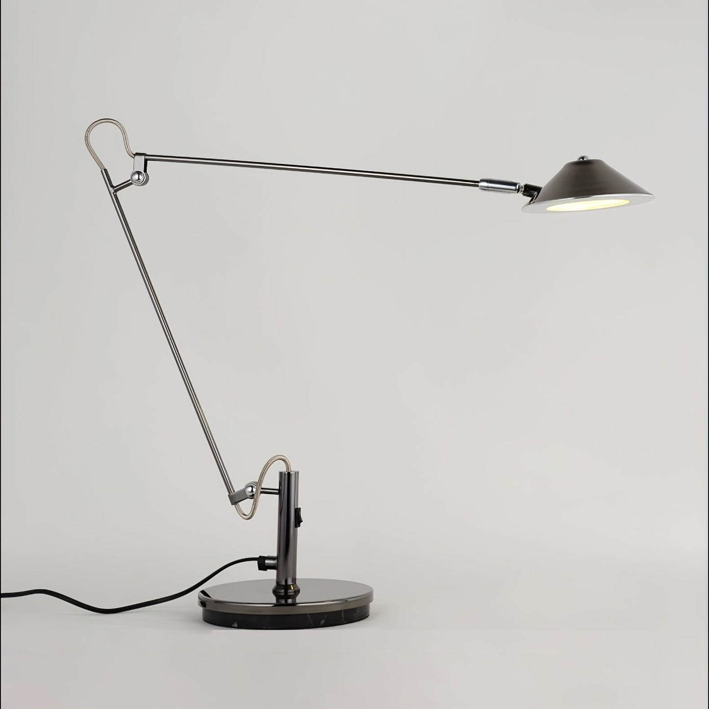 Black Task Lamp for Office with Adjustable Arm