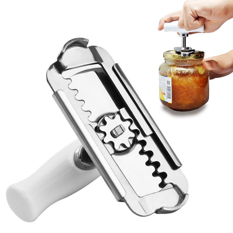 Versatile Can Opener with Adjustable Handle
