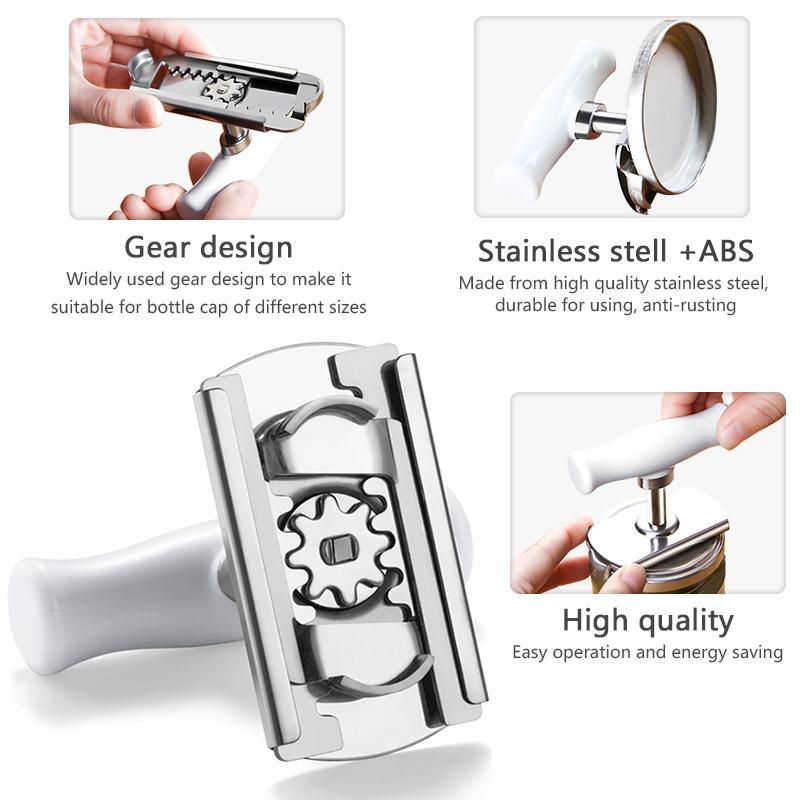Versatile Can Opener with Adjustable Handle