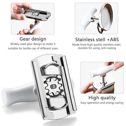 Versatile Can Opener with Adjustable Handle