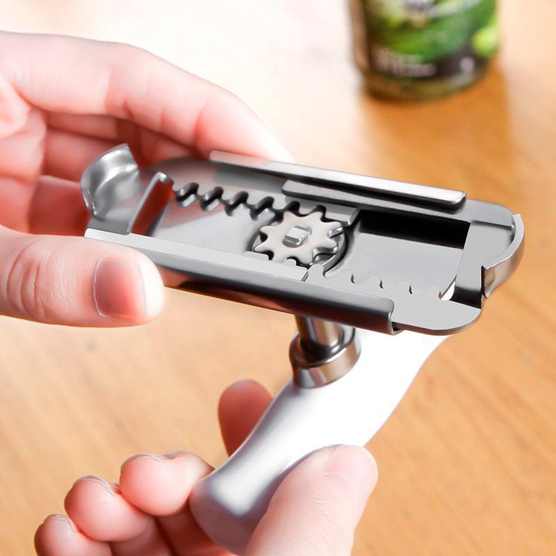 Versatile Can Opener with Adjustable Handle