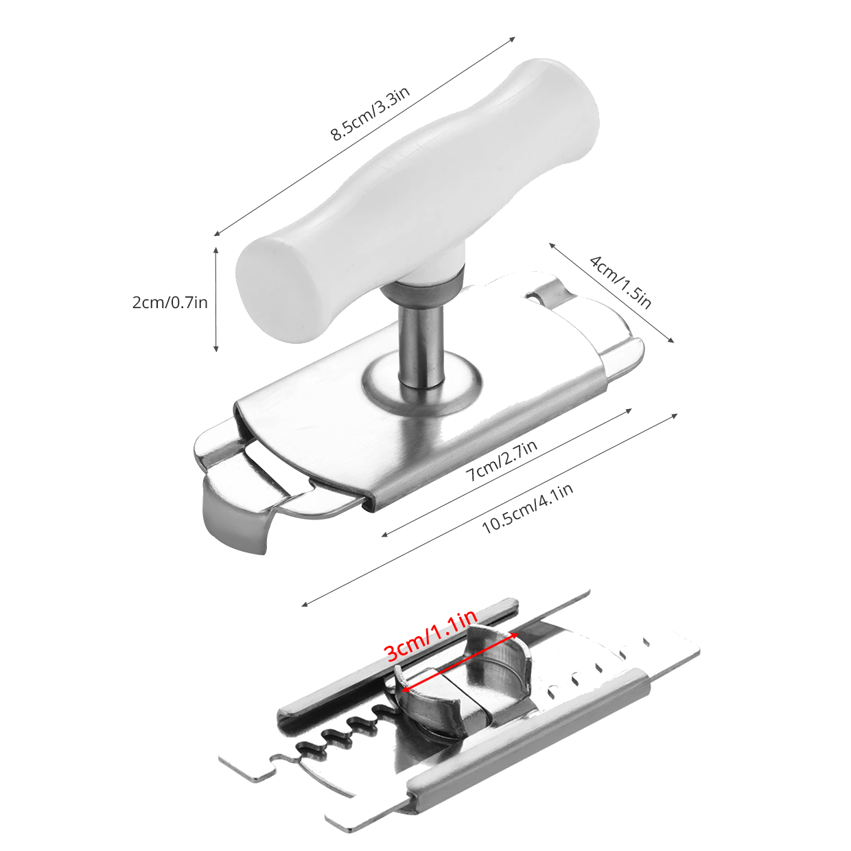 Versatile Can Opener with Adjustable Handle
