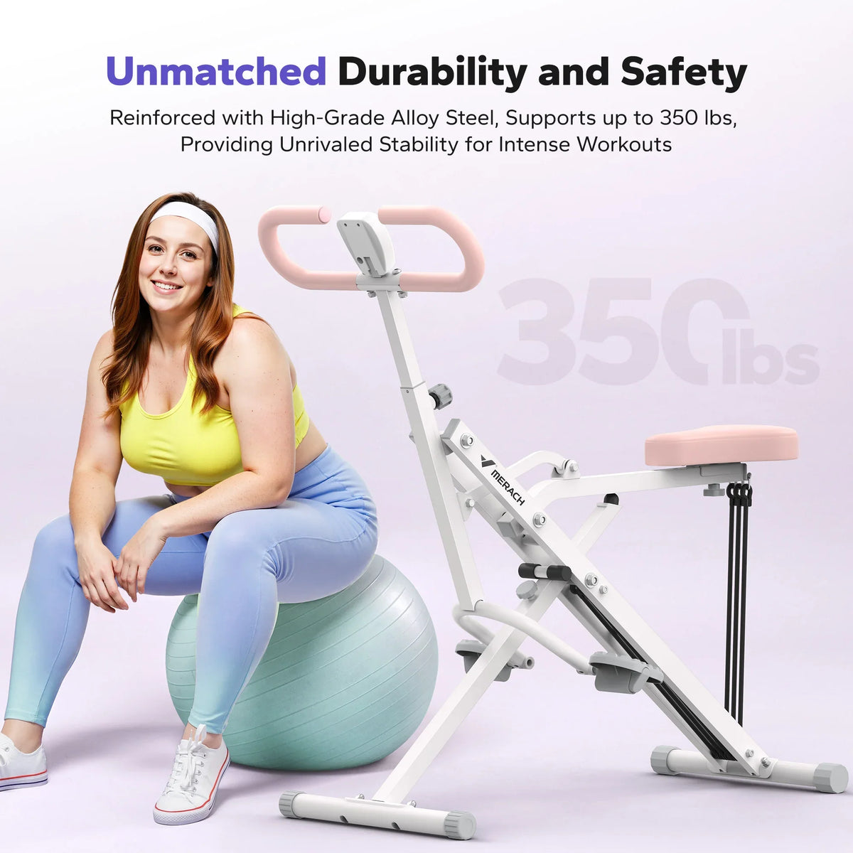 2-in-1 Foldable Full Body Trainer – Adjustable Resistance Squat Rowing Machine, 350 lb Capacity