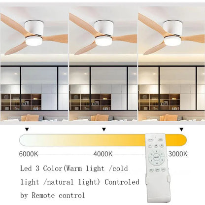 Ceiling Fans 42/52 Inch with LED Lighting - 6 Speed DC Motor, Remote, 3 Colours