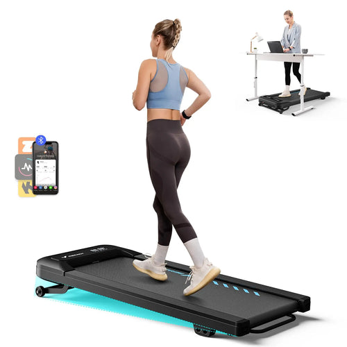 Compact Treadmill for Under Desk Use – 9% Electric Incline, 265 lb Capacity, Bluetooth, LED Display & Remote Control