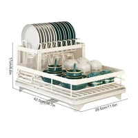 Dish Drying Rack in Stainless Steel – Adjustable Kitchen Organizer