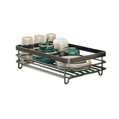 Adjustable Dish Drying Rack – Compact Kitchen Drainer for Any Size Kitchen