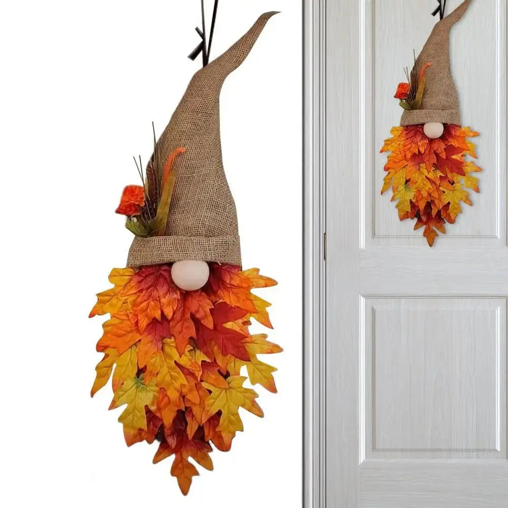 Rustic Wooden Dwarf Door Hanger – Fairy Tale Decor for Garden & Entryway
