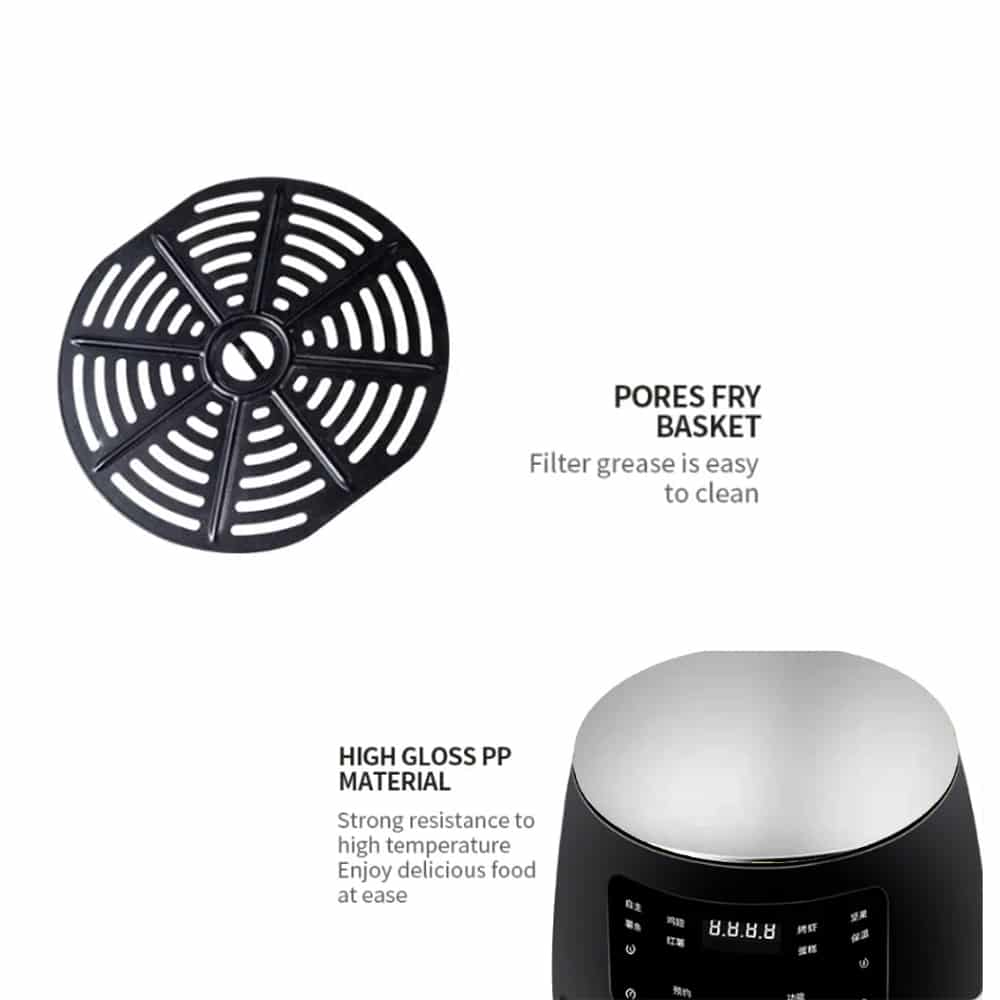 3.5 Liter Air Fryer for Low-Fat Grilling, Baking, Frying, and Roasting