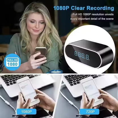 Video Camera Nightstand Clock with Night Vision and Motion Detection