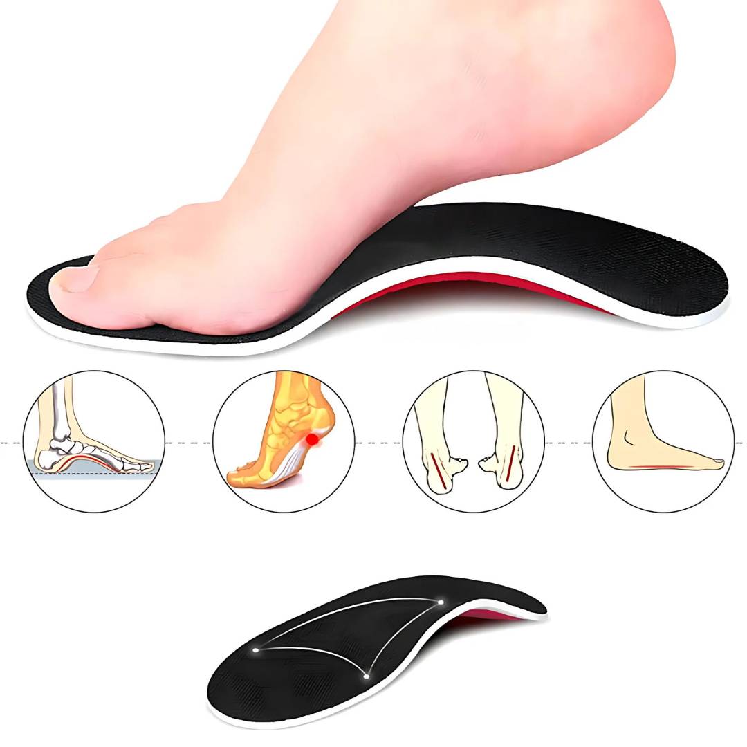 Comfortable Shoe Insoles for Pronation Support and Foot Stability