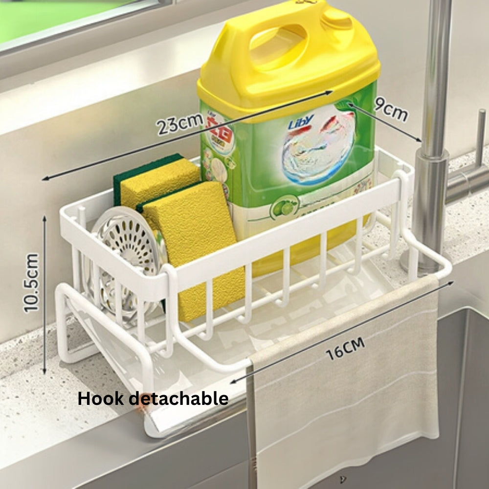 Sleek Multi-Purpose Sponge and Cloth Holder with Drainage