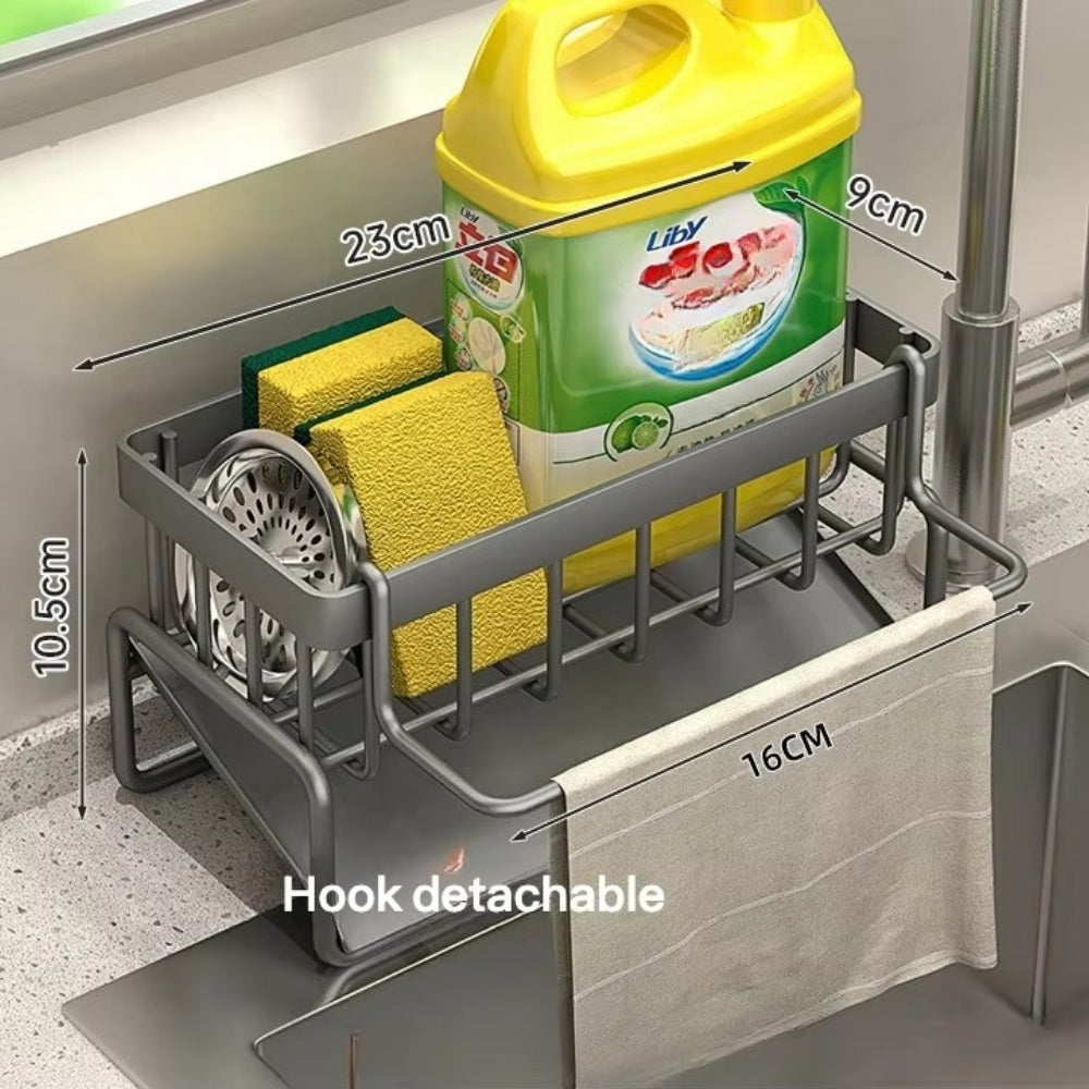 Sleek Multi-Purpose Sponge and Cloth Holder with Drainage