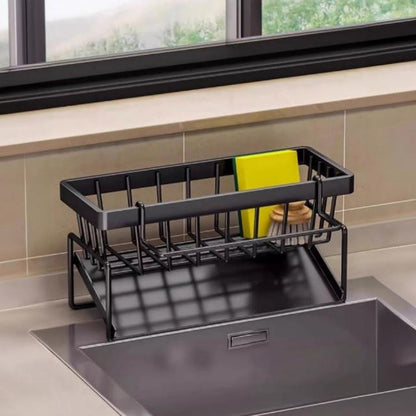 Sleek Multi-Purpose Sponge and Cloth Holder with Drainage