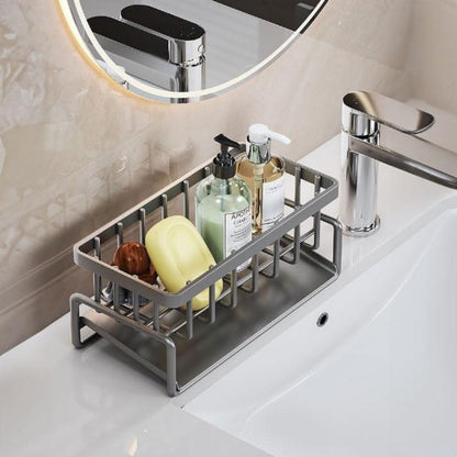 Sleek Multi-Purpose Sponge and Cloth Holder with Drainage