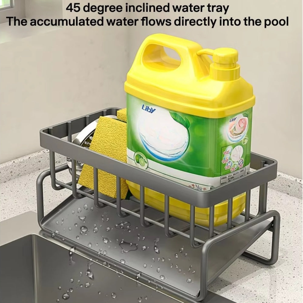 Sleek Multi-Purpose Sponge and Cloth Holder with Drainage