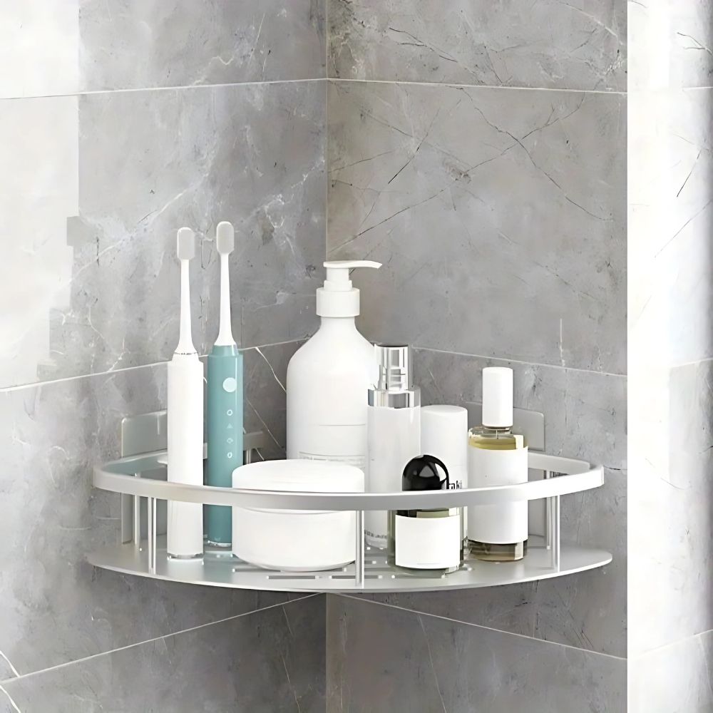 Sleek Curve Shower Organizer for Modern Bathrooms