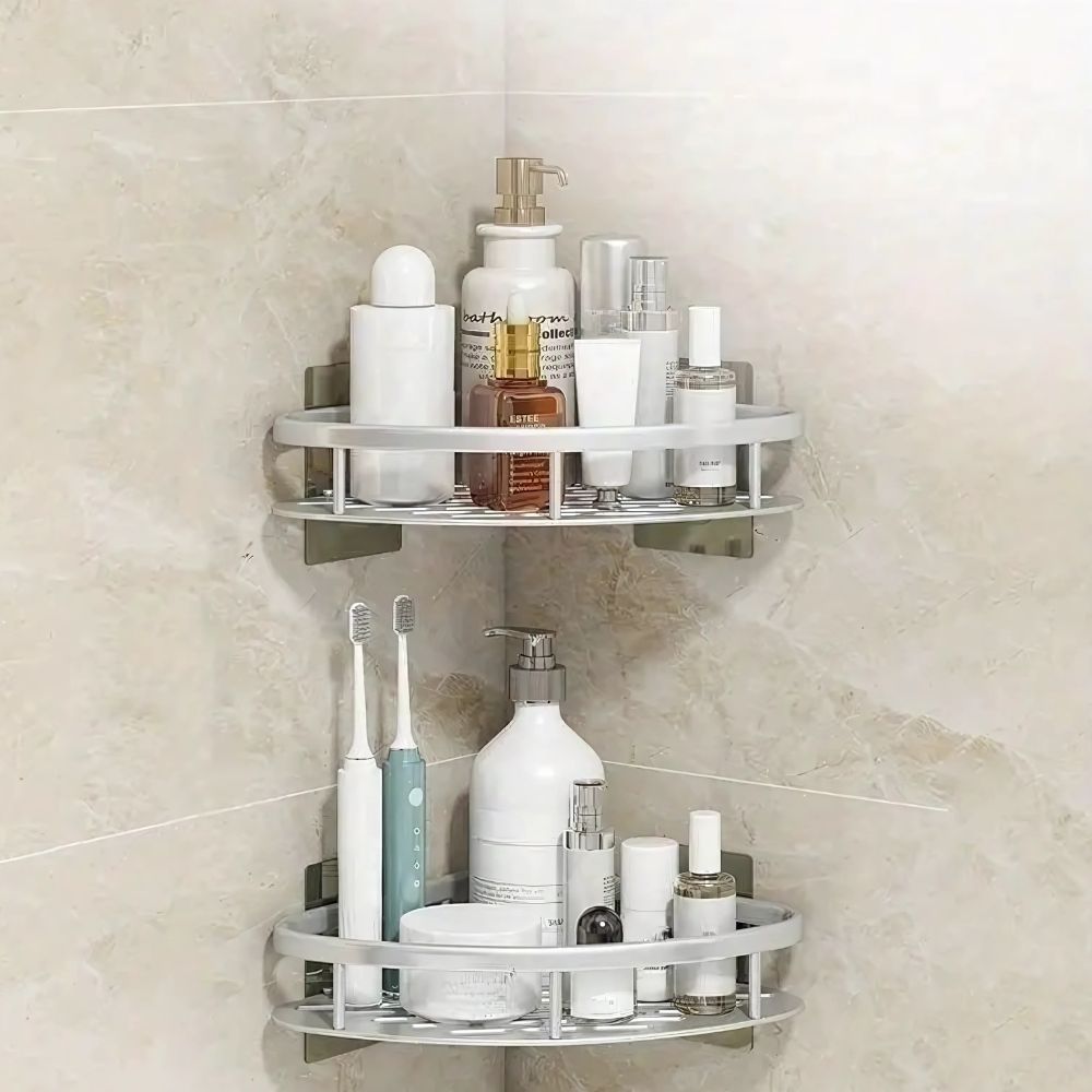 Sleek Curve Shower Organizer for Modern Bathrooms