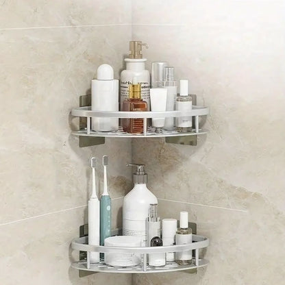 Sleek Curve Shower Organizer for Modern Bathrooms