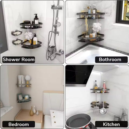 Sleek Curve Shower Organizer for Modern Bathrooms