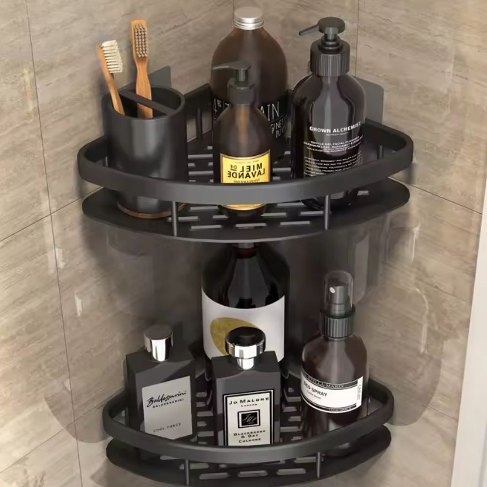Sleek Curve Shower Organizer for Modern Bathrooms