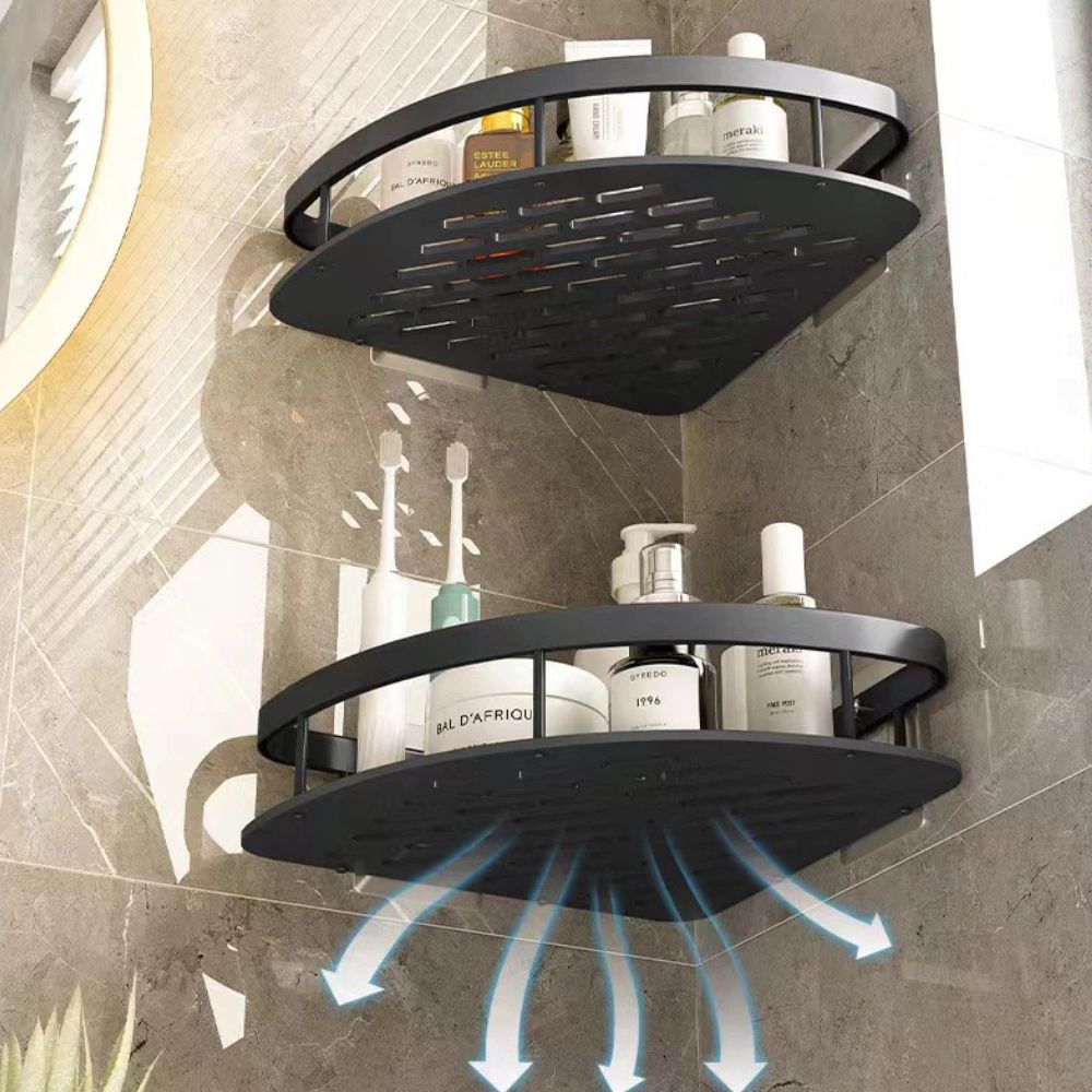 Sleek Curve Shower Organizer for Modern Bathrooms