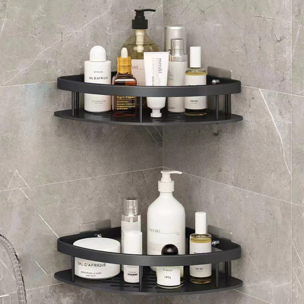 Sleek Curve Shower Organizer for Modern Bathrooms